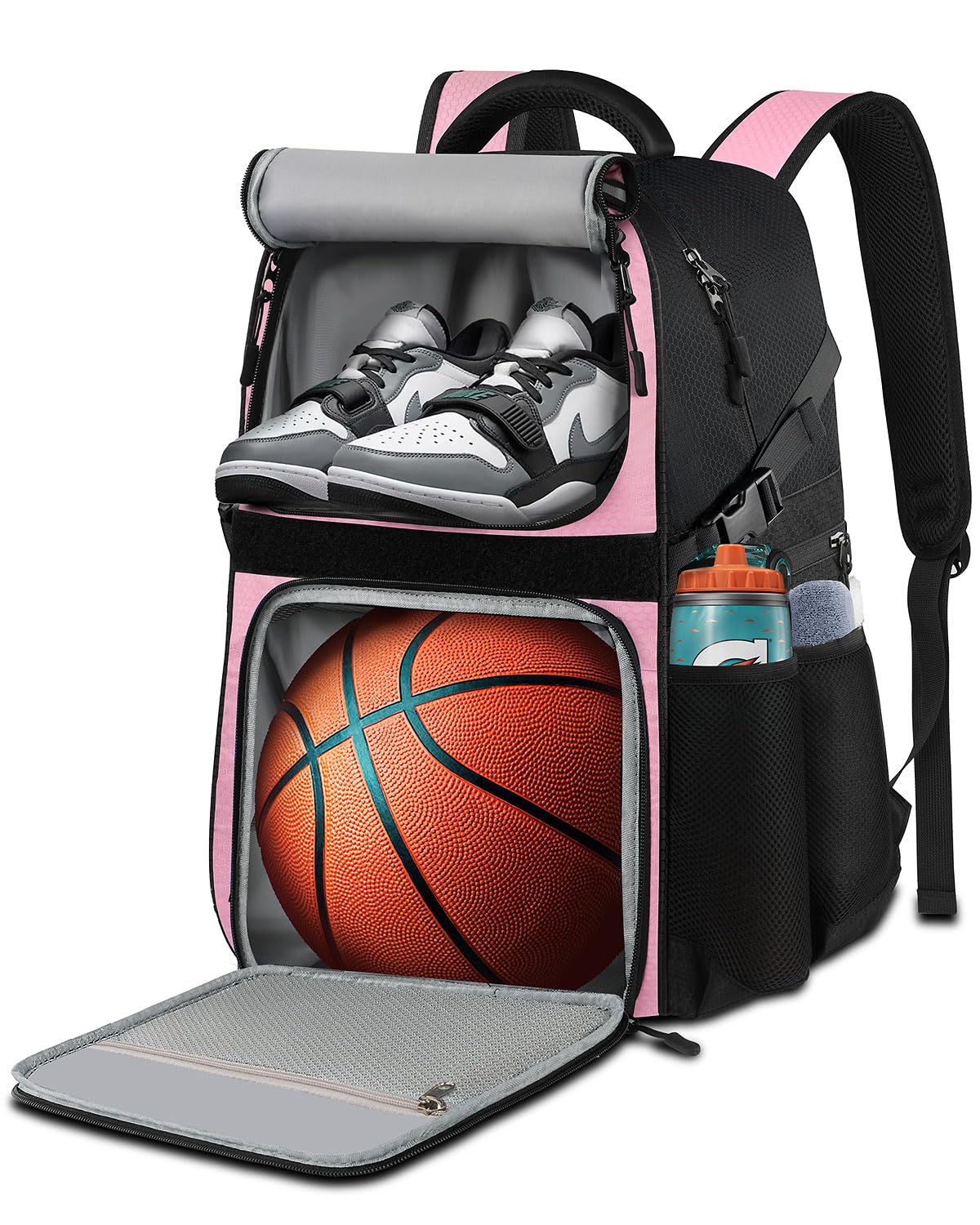LOINTET Basketball Bag Backpack with Ball Holder Shoes Compartment, Large Basketball Accessories Sports Bag