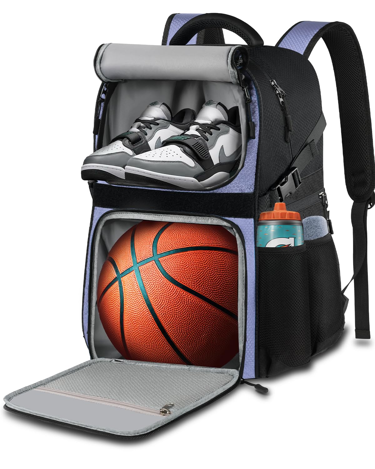 LOINTET Basketball Bag Backpack with Ball Holder Shoes Compartment, Large Basketball Accessories Sports Bag