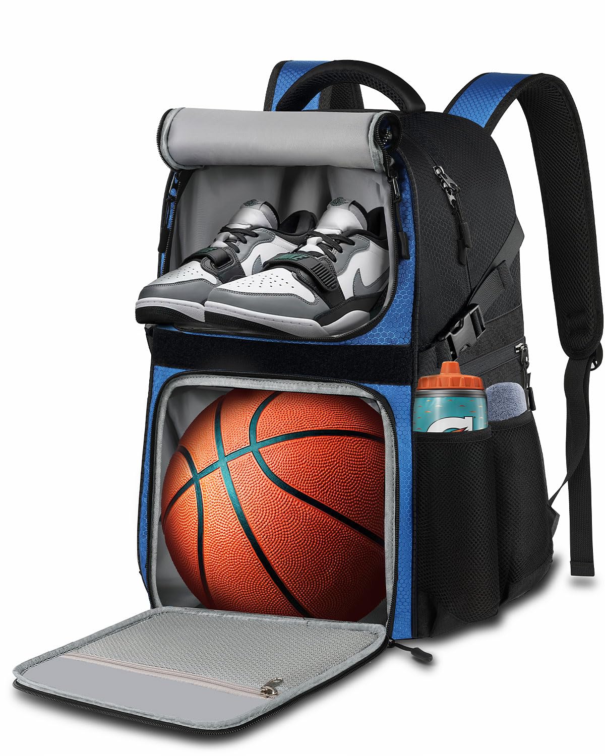 LOINTET Basketball Bag Backpack with Ball Holder Shoes Compartment, Large Basketball Accessories Sports Bag