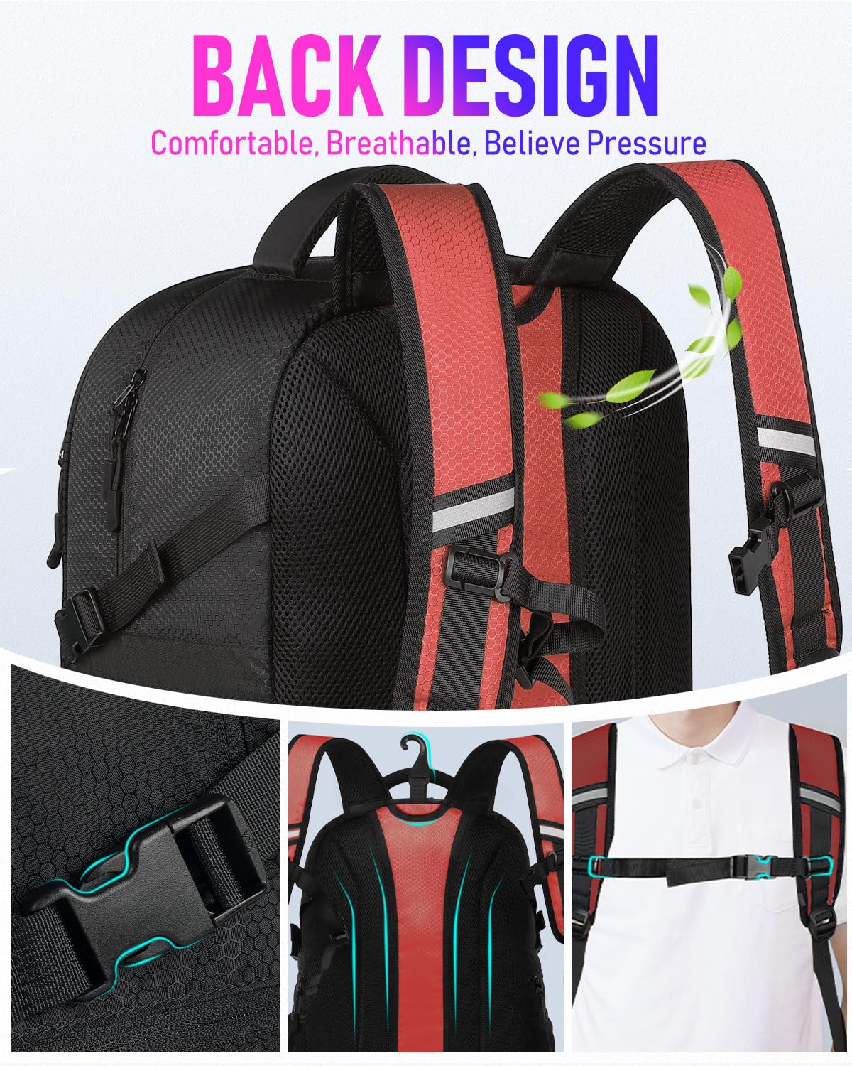 LOINTET Basketball Bag Backpack with Ball Holder Shoes Compartment, Large Basketball Accessories Sports Bag