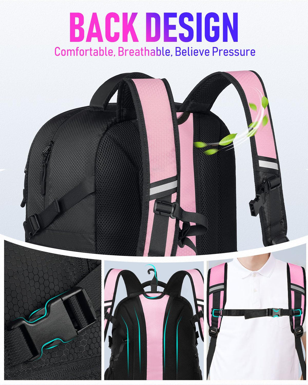 LOINTET Basketball Bag Backpack with Ball Holder Shoes Compartment, Large Basketball Accessories Sports Bag