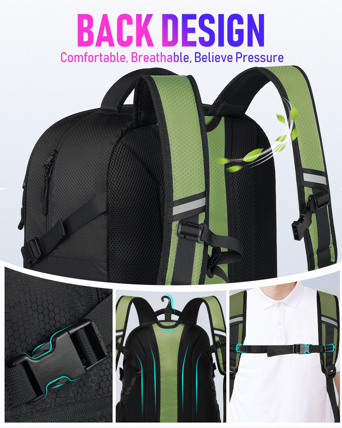 LOINTET Basketball Bag Backpack with Ball Holder Shoes Compartment, Large Basketball Accessories Sports Bag