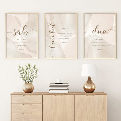 Poster Geduld Hoffnung Dankbarkeit Gebet · Wandbilder Wohnzimmer & Schlafzimmer · Deko Print Bilder · ohne Rahmen